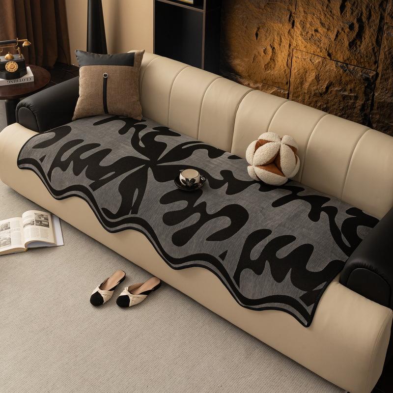 

Легкая французская подушка для дивана особой формы, универсальная для всех сезонов, высококачественная кожаная подушка для сиденья дивана, фиксированная нескользящая накладка, махровое полотенце 90*70cm