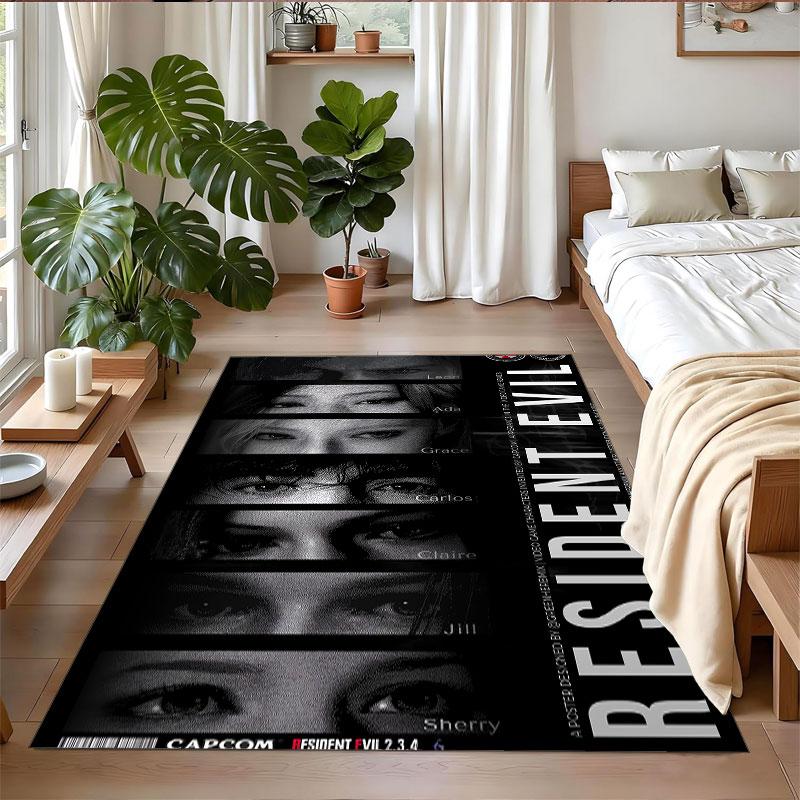 Crystal Velvet Rug Soft Non Slip Indoor Floor Mat Home DecorResident Evil
