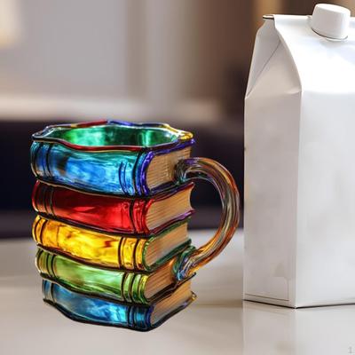 Coffee Cup Imitation Books Container Mug for Bookworms Sturdy Structure And Easy To Handle Suitable