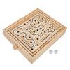 Tablero Laberinto de Madera Bola de Acero Equilibrios Juego de Mesa Laberinto Juguete Educativo de Aprendizaje Regalo