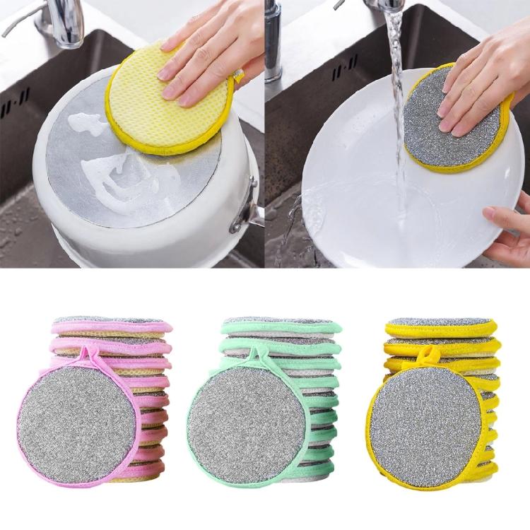 Dishwashing Sponges Cloth Double-sided Cleaning Spongs Scouring Pads 10PCS