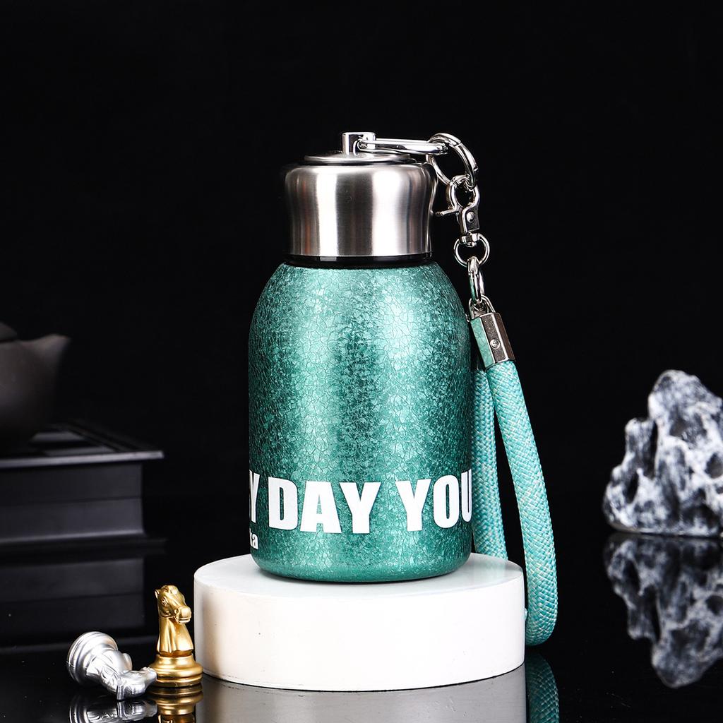 316 Edelstahl Pfau verdickter Thermobecher zum Kühlen und Wärmen, für Mädchen bedruckter Haushaltswasserbecher sturzsicher, nationaler Stil Retro