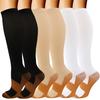 Copper Ion Compression Knee-High Sports Socks - Solid Color for Outdoor Cycling and Beautiful Legs.
