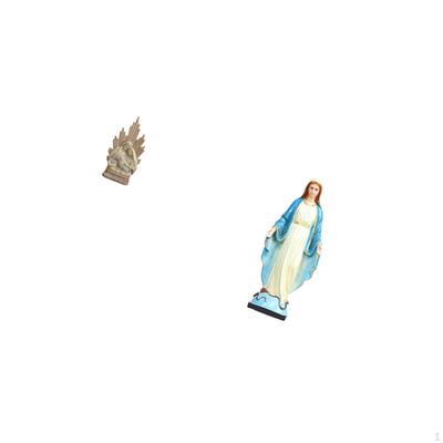 Graceful Holy Family Resin Sculpture Classic Mary Catholic Figurine Religious Jesus Ornament for