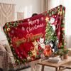Christmas Custom Name Printed Flannel Blanket Warm Comfort Bed Throw Home Decor Holiday Gift