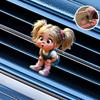 2D flat cute girl car vent clip decorative diffuser (fragrance not included), car interior decoration, aromatherapy clip, ideal for holiday gifts