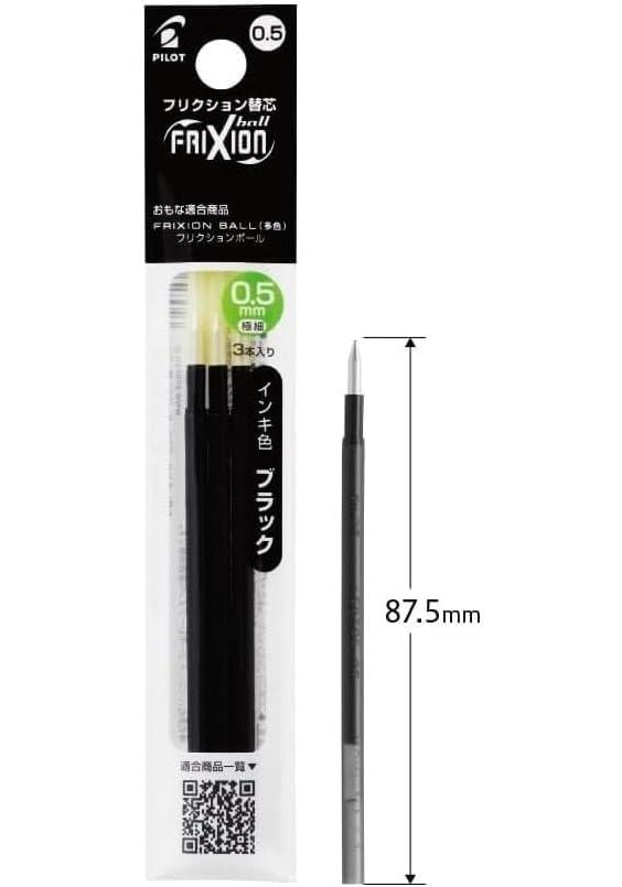 Friction Refill LFBTRF30EF 0.5mm Black Red Blue 9 Pieces Multicolor Ultra Fine Pen Lushena Original Select