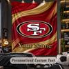 TapestrySan Francisco 49ers Custom Name Text Personalized Wall Hanging Tapestry Home Wall Decor