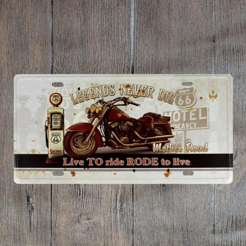 Retro Car 2D Metal Sign, Aluminum Wall Decor 15x30cm