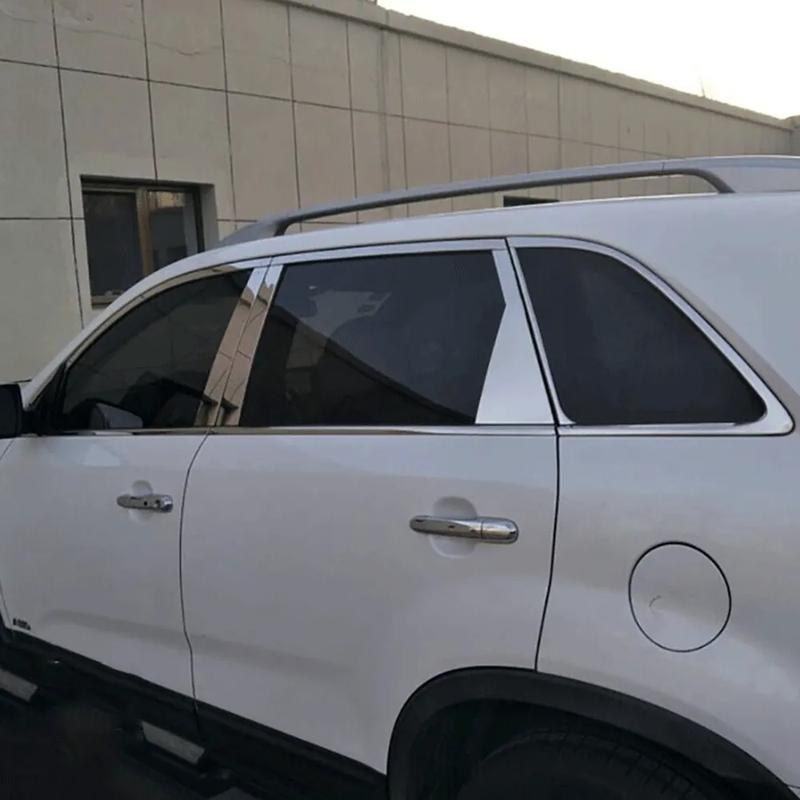 Für Kia Sorento 2009- 2013 2014 2015 2016 2017- Fenster Säule B C Säulen Verkleidungen Leisten Abdeckungen Edelstahl Auto Zubehör