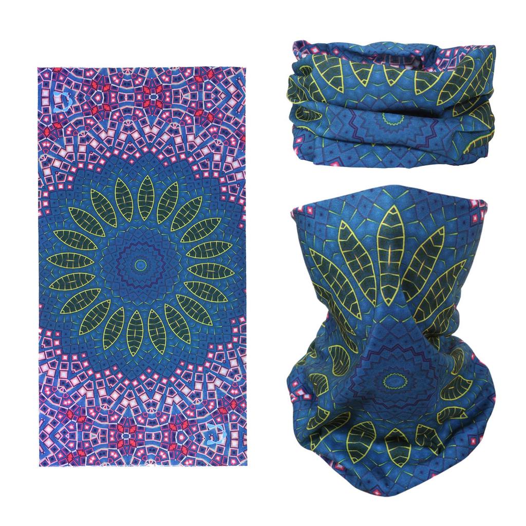 4 Headband Bandana Balaclava Half Face Mask Shield Head Hair Scarf Neck Gaiter Hat Multipurpose for Women and and Bohemian and [SMEHCF] Men.