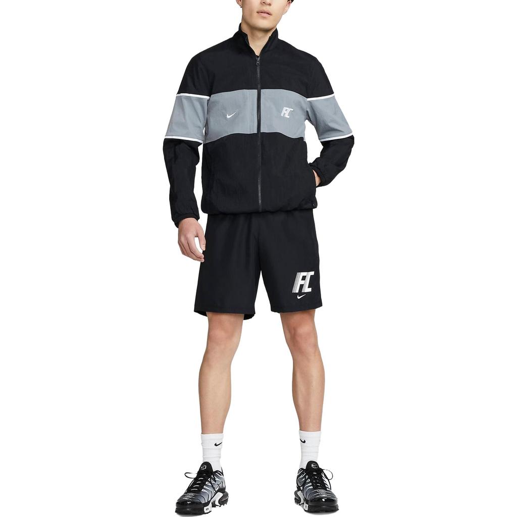 Nike Color-Block Logo Embroidery Stand Collar Long Sleeve Jacket Men Outerwear Black DV9774-010