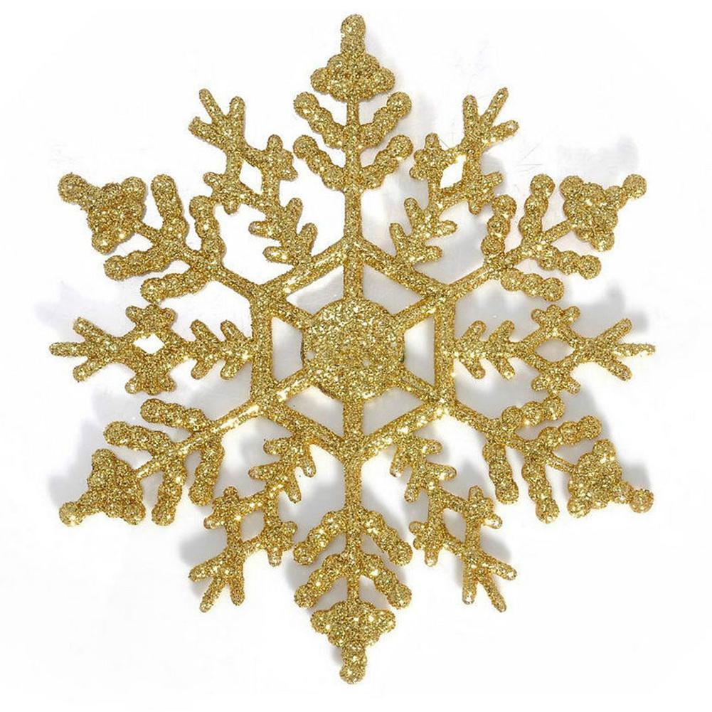 36pcs 4 Inch/10cm Snowflake Shaped Ornaments Christmas Tree Decoration