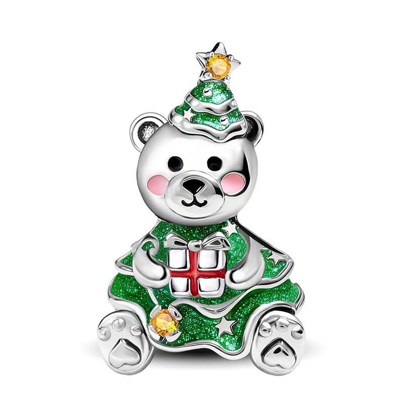 Copper Christmas Tree Classic Bell Christmas Series Charm Bead Fit Diy Bracelet Making Gift Of High Quality Jewelry