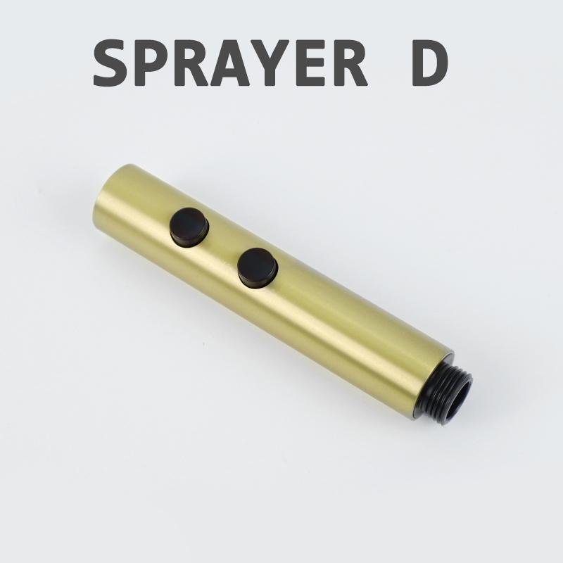 Bidet Sprayer Brushed Gold Bathroom Clean Toilet 2 Functions Water Flow Brass Body Stainless Steel/PVC Hose