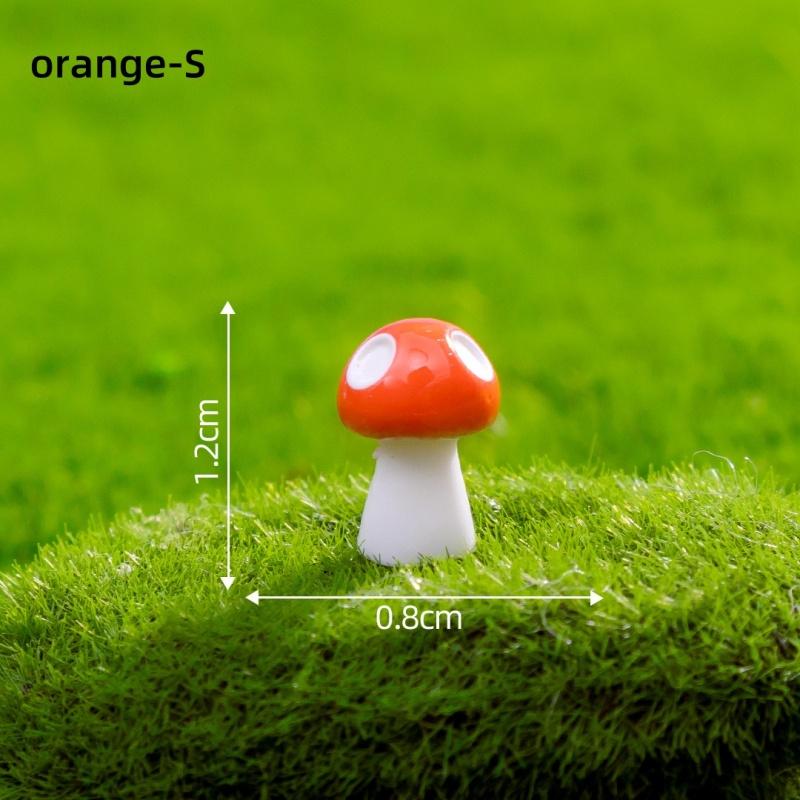 New 10-80PCS Mini Resin Mushroom 8 Colors Small Mushrooms for Dollhouse Decor Micro Fairy Garden Landscape Aquarium Tiny Toys