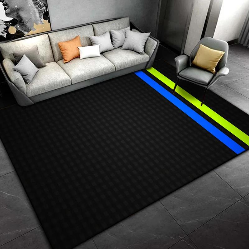 Black Cartoon Small Carpet Living Room Bedroom Sofa Door Mat Decorative Carpet Children's Game Anti-Slip Floor Game Mat Gift