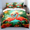 Flamingo Tropical Paradise Set Décor Exquisite Three-Piece Bedding Set Gift For Kids And Adults