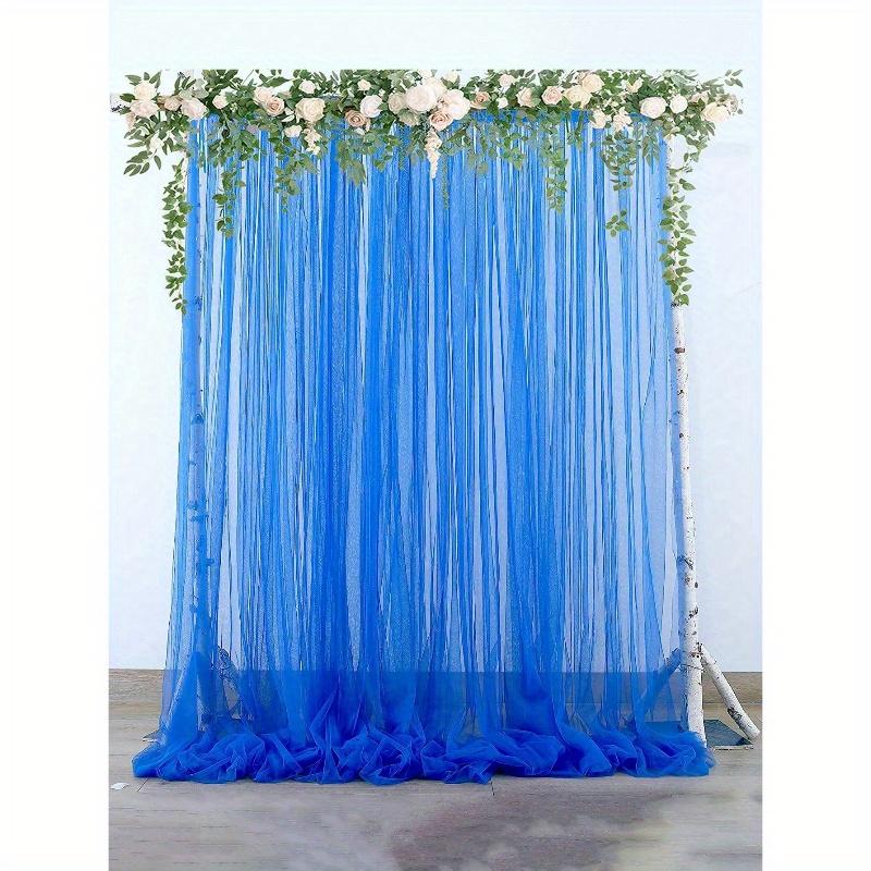

2pcs Pink Sheer Background Curtains Suitable for Parties, Weddings, Shower, Birthdays, Photo Booth Backdrop Decoration, Back To School Valentine Day королевский синий