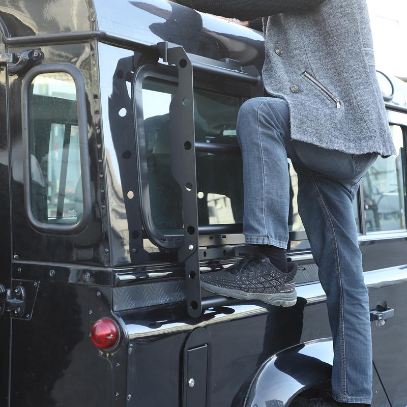 Car styling Stainless steel Black Car Side ladder exterior accessories For Land Rover Defender 90 110 2004-18 Car Accessories