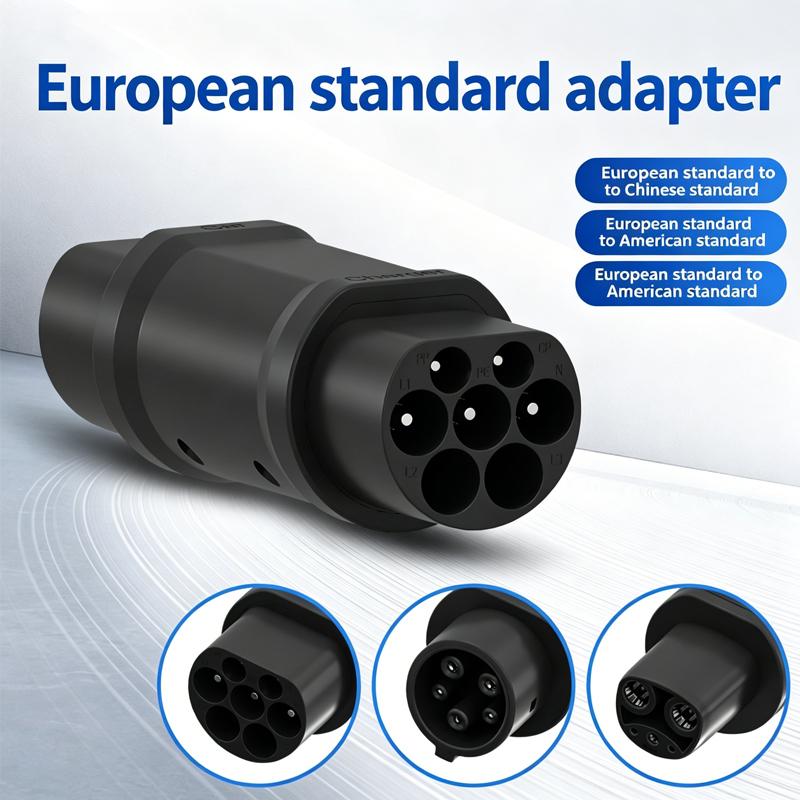 New Professional Type 2 To GBT EV Plug Adapter 32A 22kW 3 Phase Fast Charging IEC 62196-2 GB/T 20234.2 CE Certified