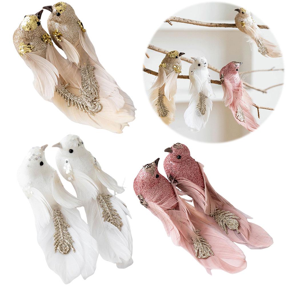 Hummingbird Artificial Birds Fake Foam Animal Simulation Feather Birds Model Artificial Pigeon Bird Shape Christmas Tree Pendant