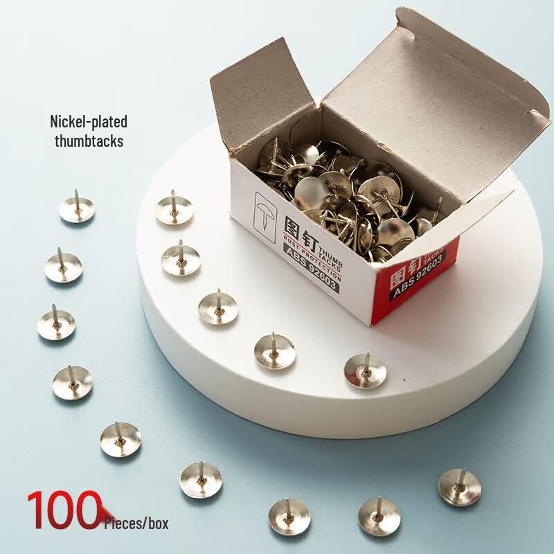 Nickel-Plated Thumbtacks for Cork Boards