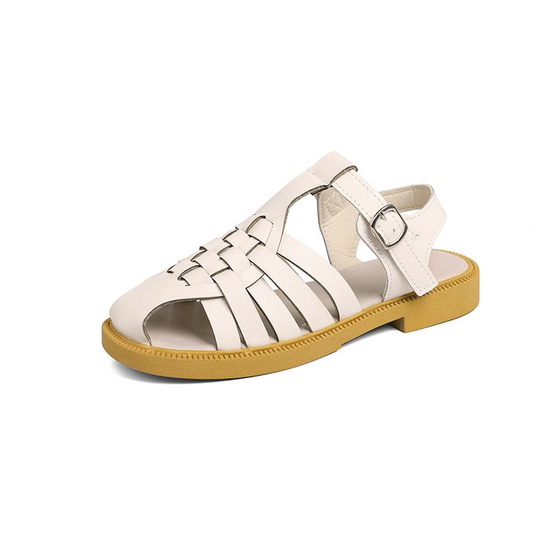 Fashion Women's Sandals 2025 Retro Cut Gladiator Style Summer Shoes Soft Braid Peeping Toes Women's Outdoor Sandals Platform Sandals