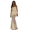 Europe, America, summer 1011 new lace tube top, pleated layers, fashion high-end slim-fit Spice Girl dress
