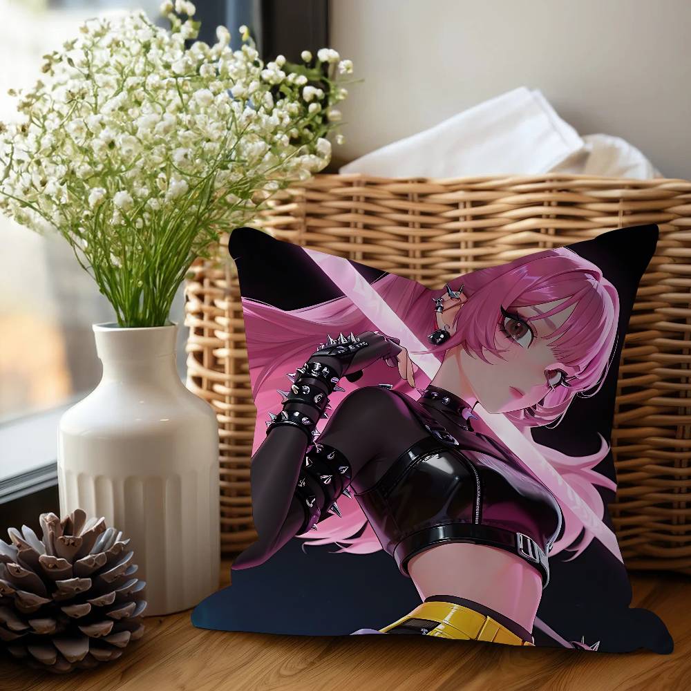 

KPop Demon Hunters Mira Pillow Covers Cartoon Sofa Decorative Home Double-sided Printing Short Plush Cute Cushion Cover 16x16Inch