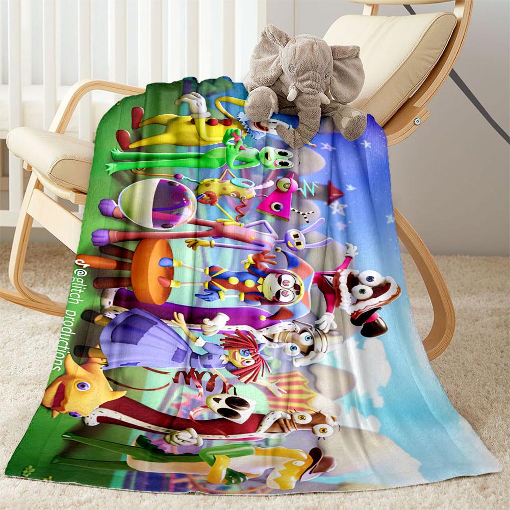 Digital Circus Blanket Soft Warm Cozy Great for Office Chair Picnics Couch Four Seasons Universal Modern Style Best Holiday Gift for Friends Family