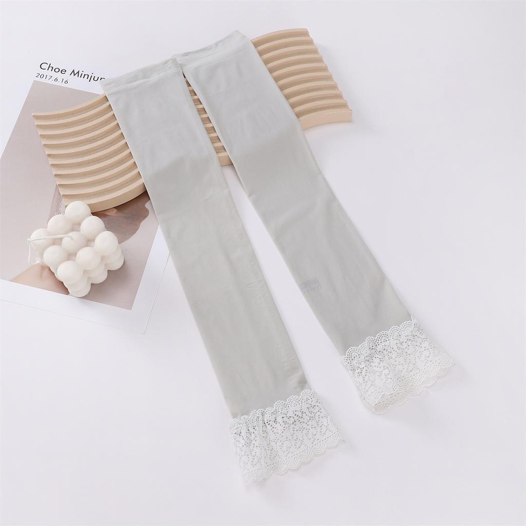 Fashion Lace Sunscreen Armbands For Women Adjustable Uv Protection Sleeves Cover Modal Islamic Sleeves Elastic Arm Guards