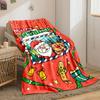 Merry Christmas Themed Festive Holiday Throw Blanket Bedroom Blanket for Livingroom Couch Lunch Break Soft Throw for Friend's Festival Gift
