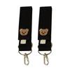 1 Pair Baby Stroller Organizer Hook Cute Bear Stroller Hooks Adjustable Bag Hanging Hooks Sturdy Stroller Accessories
