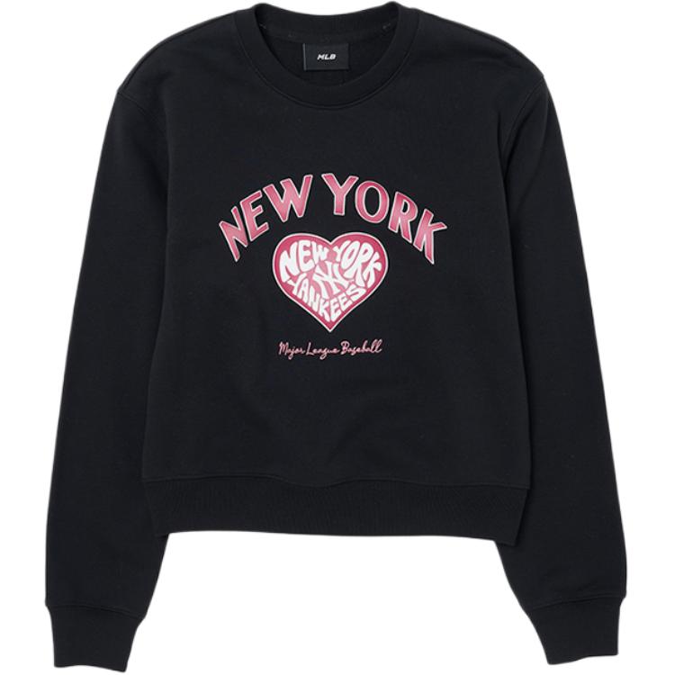

New MLB Heart New York Yankees Sweatshirt Women s Black 3FMTH1144-50BKS S