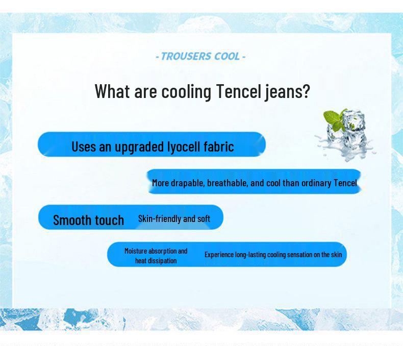 Tencel Soft Denim High Waist Nostalgic Blue Wide Leg Women's Jeans, Summer 2025