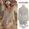 Sexy Halter Lace Seductive Nightgown Set, Romantic Underwear, Hot Steel Ring Gathering Pajamas 8999