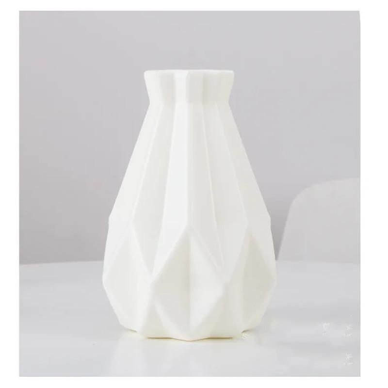 Blumenvase Dekoration Home Kunststoffvase Weiß Nachahmung Keramik Blumentopf Blumenkorb Nordische Dekoration Vasen für Blumen