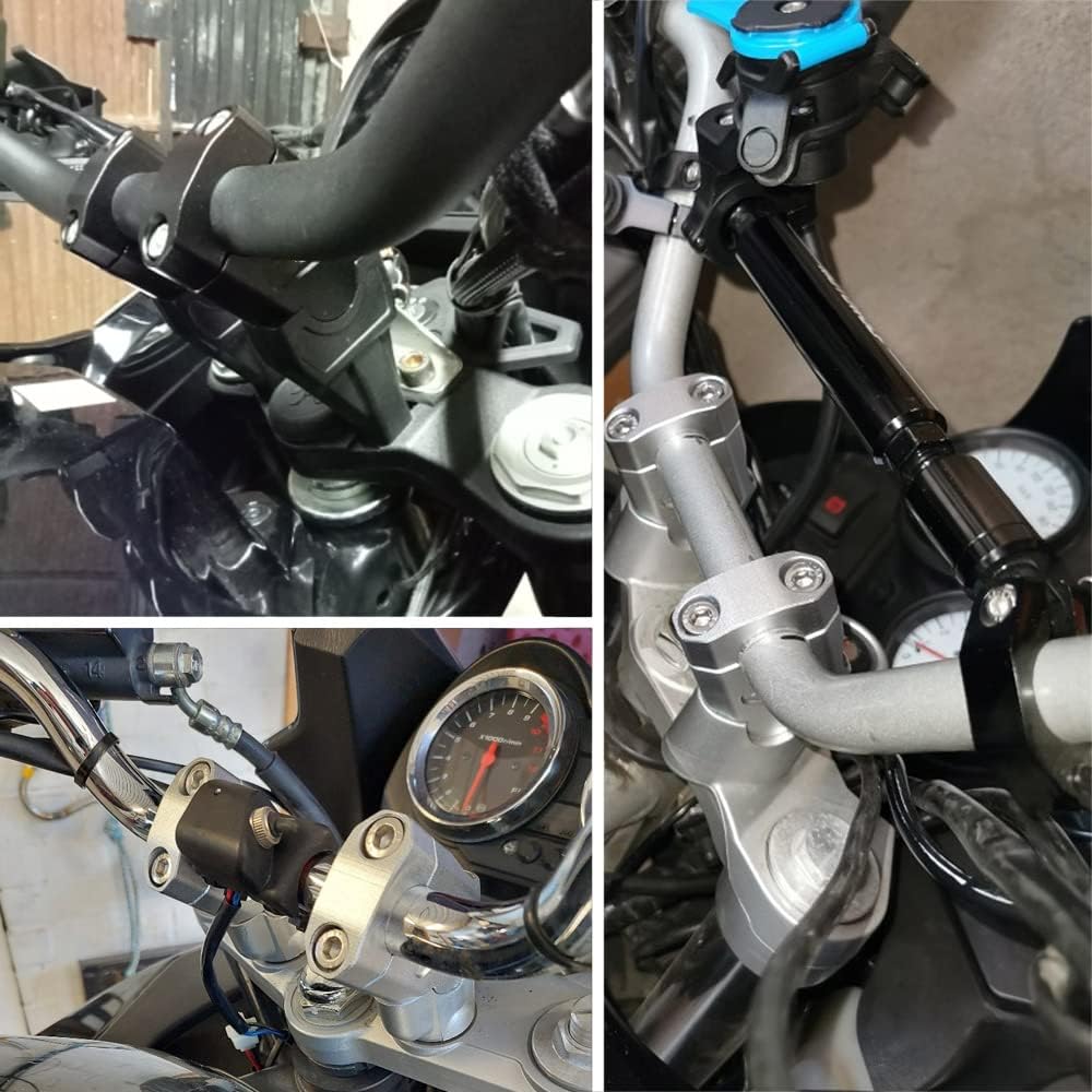 For V-STROM 800 DE VSTROM 800DE 2023 Motorcycle Handlebar Riser Motocross Heightening Clamp Mount Pit Bike Motorbike Vstrom 800 (Black 28mm)