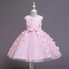Korean Girls Runway Performance Dress Infant Toddler Birthday Party Dress Floral Princess Dress Girls Ruffles Dress