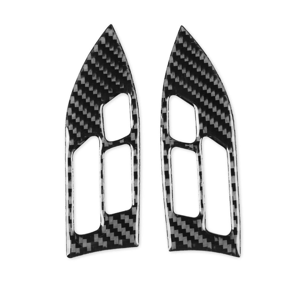 Carbon Fiber Interior Parts for Honda Accord 03-07: Steering Wheel, Window Lifters, Center Console, and Instrument Panel.