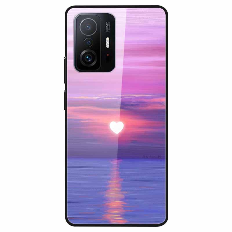 For Xiaomi 11T Tempered Glass Case Soft Bumper Hard Funda For Xiaomi mi 11T Pro Phone Case 11 T 11T Pro 11TPro Back Cover Shells