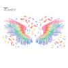 Wall Sticker Vibrant Color Angel Wings Wall Art Decal Creative Removable Sticker for Home Decoration