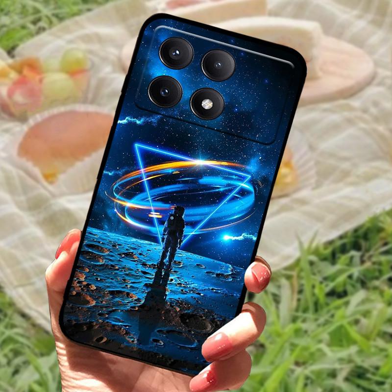 Pro Xiaomi Poco X6 Kryt Poco X 6 X6 Pro 5G Silikonový Měkký Mramorový Černý Nárazník Funda Coque pro Xiaomi Poco X6 Pro Ochranný