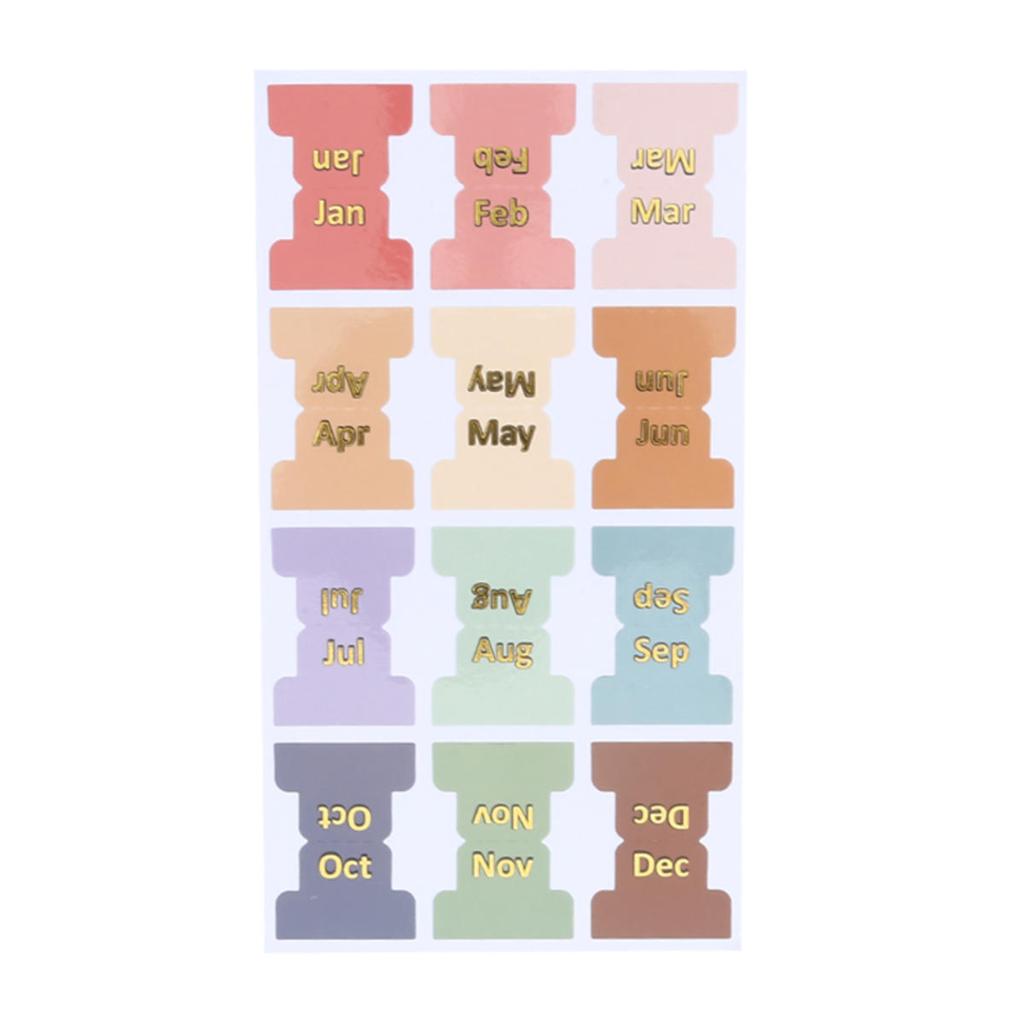 10 Sheet Index Label Paster Bookmark Stickers Easy Read Book Tabs Gold Stamping Tabs for Office School Notbook Journal Study Reading