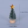Mini Christmas Tree Decorations for Room Scene Decoration, 12 Piece Set Miniature Wood Tree Ornament for Holiday Tabletop and Craft