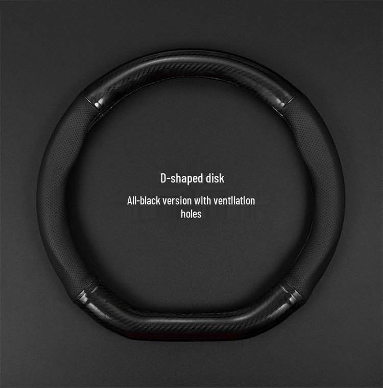 Toyota WISH Xiaobawang Leather Steering Wheel Cover for 2011 10/20 Series with Carbon Fiber Handle