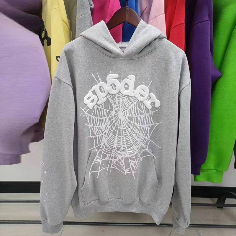 Premium Sp5der Hoodie Mens Oversized Streetwear Sweatshirt With 3D Pouch Pocket Winter Casual Long Sleeve