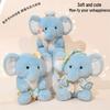 Blue Jiji Elephant Plush - Soothing Cloth Doll for Children's Sleep
