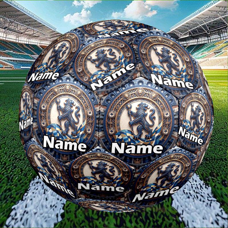 Custom Name Personalized Chelsea Football Club Print Size 5 Soccer Ball Training & Match Football, for Team, Kicking, Gift for Football Enthusiasts